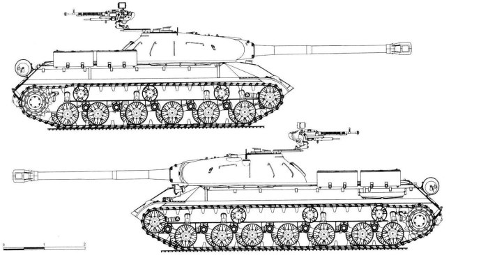 Чертёж танка ИС 2