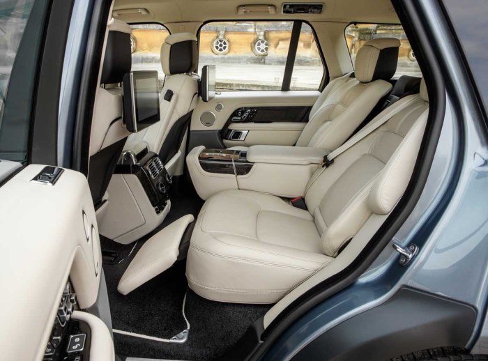 Range Rover 2021 салон сзади