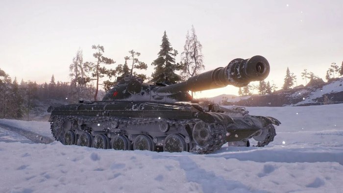 Танк в снегу