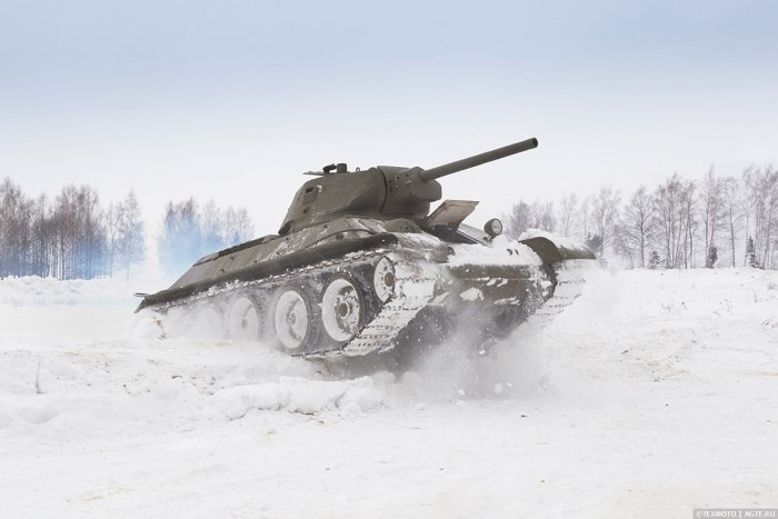 Т 34 зимой