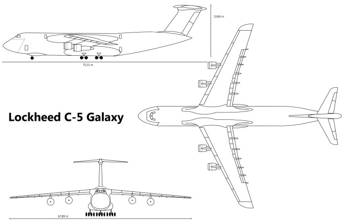 Lockheed c-5 Galaxy чертежи