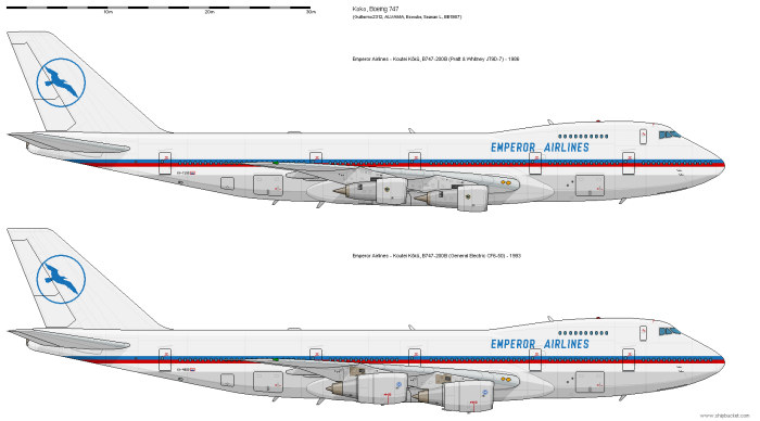 Чертеж самолета Боинг 747