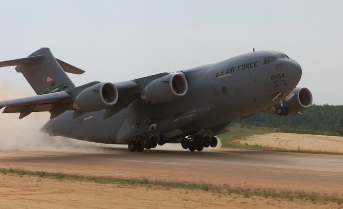 Американский грузовой самолет c17 Globemaster