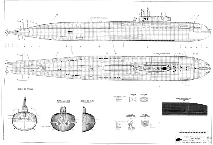 949а подводная лодка чертеж
