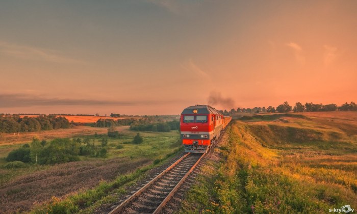 Пейзаж с железной дорогой