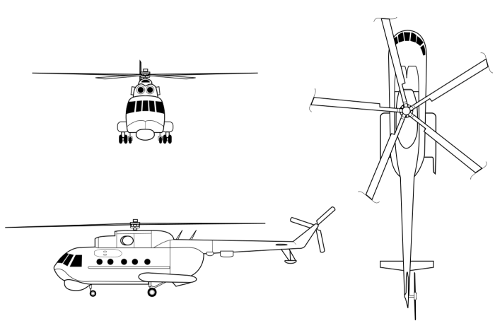 Вертолёт ми-8 рисунок