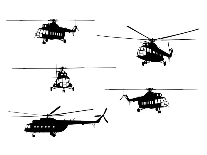 Эскиз вертолета ми-8