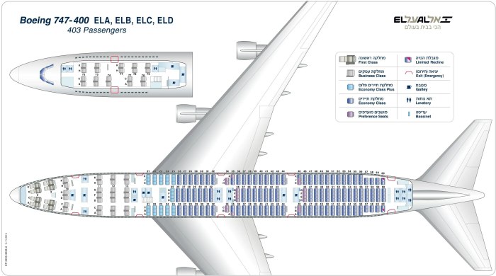 Схема самолёта Боинг 747-400 авиакомпании Россия
