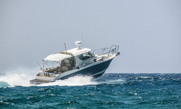 Моторная яхта и море