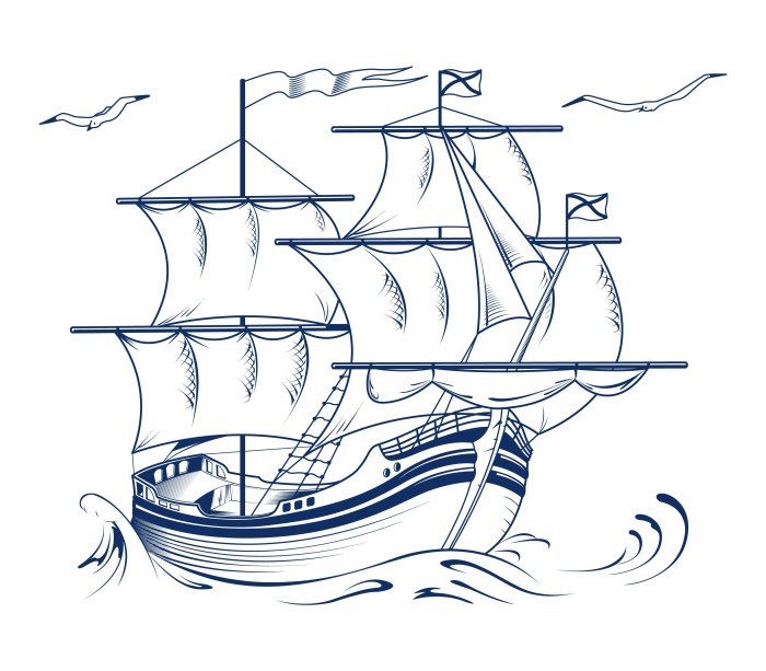 Парусник рисунок