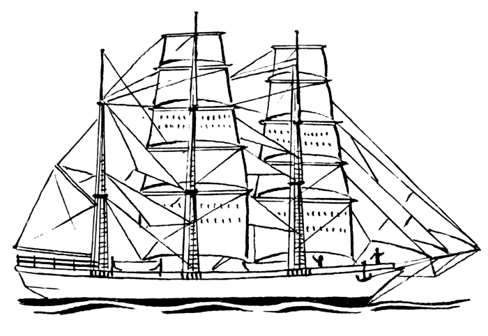 Парусник рисунок
