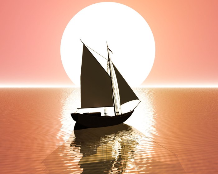 Корабль в море
