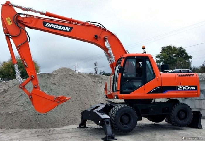 Колeсный экскаватор Doosan 210