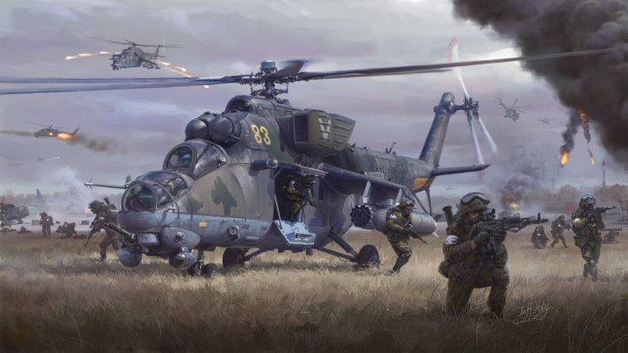 Ми 24 высадка десанта