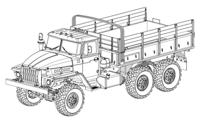 Военный Урал 4320 раскраска