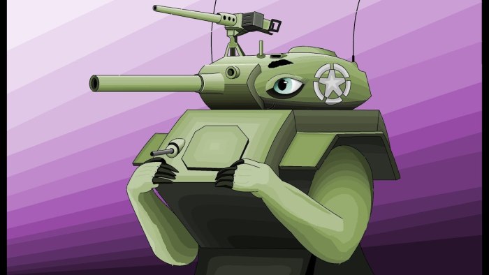 Танк из мультфильма