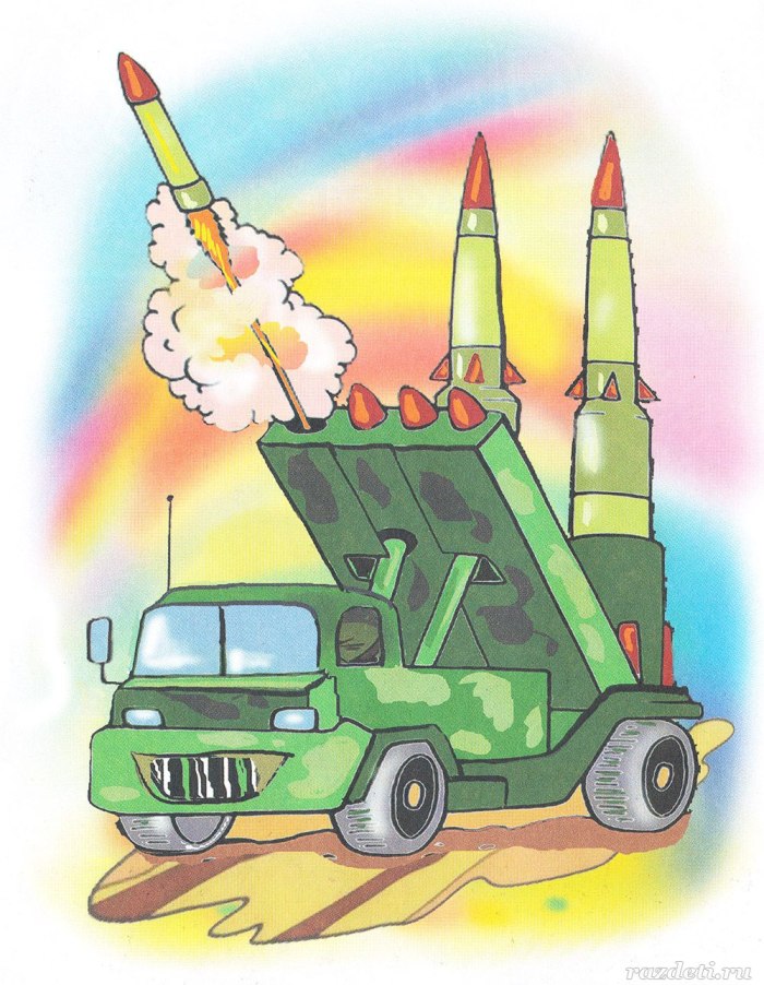 Иллюстрации военной техники для детей