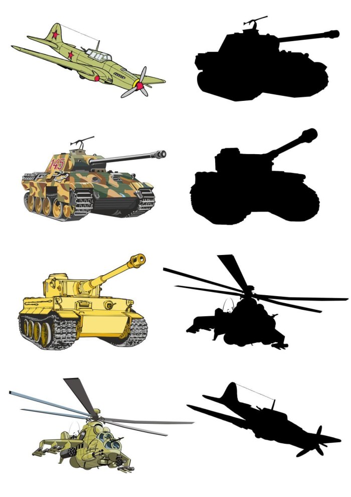 Игра чья тень Военная техника для детей