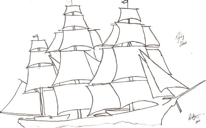 Парусник рисунок