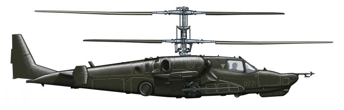 Вертолёт ка-52 вид сбоку