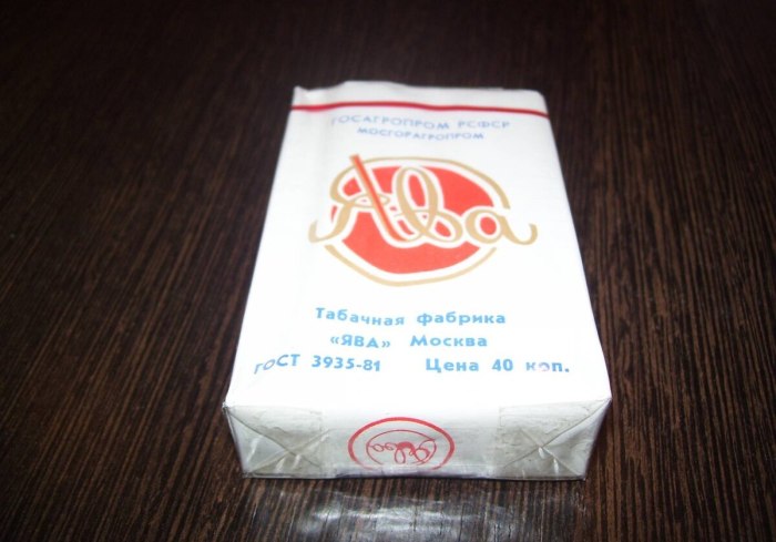 Ява 100 сигареты СССР