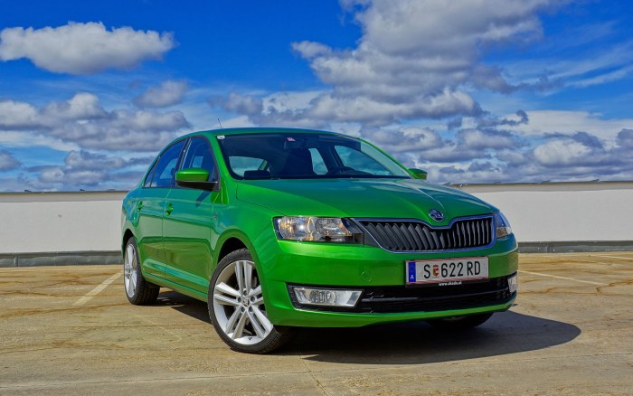 Skoda Rapid зеленый
