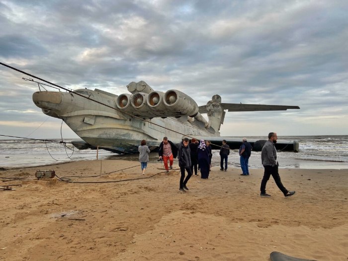 Экраноплан Лунь в Дагестане