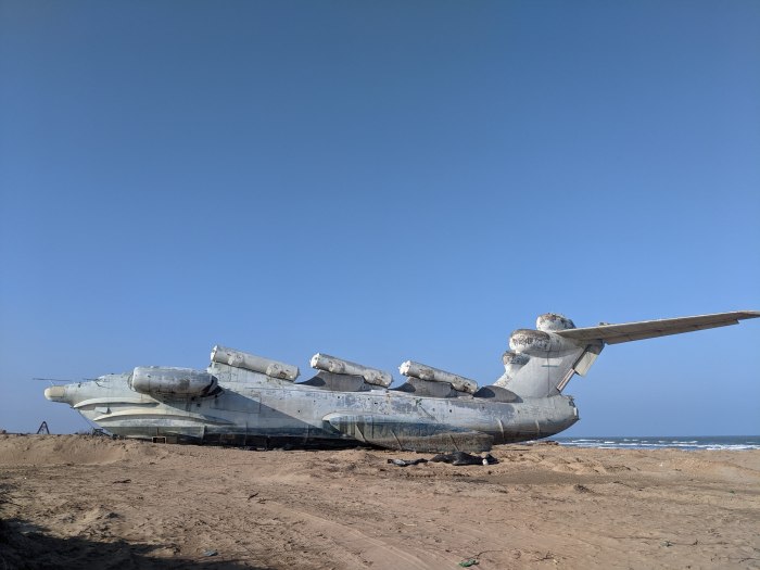 Экраноплан Лунь в Дагестане