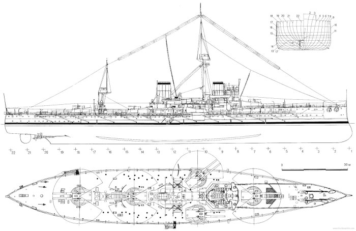 HMS Dreadnought чертежи