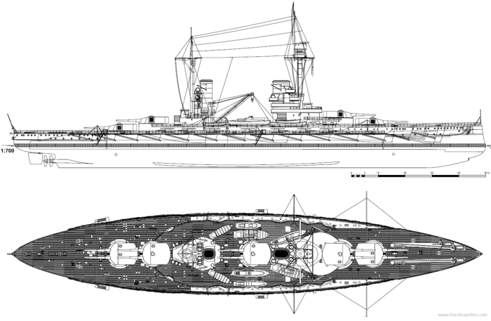 HMS Dreadnought чертежи