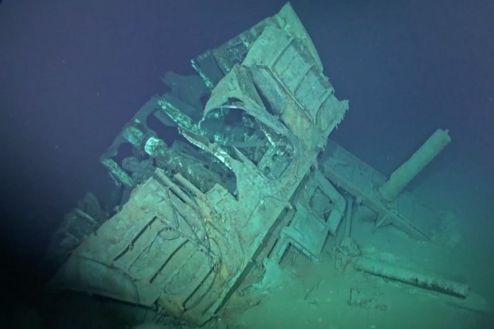 USS Johnston корабль на дне