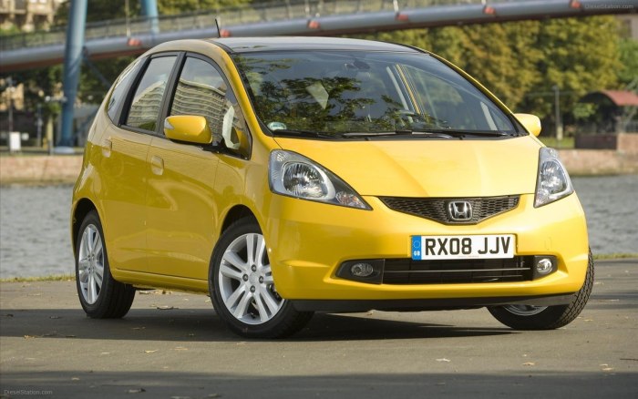 Honda Jazz 2008 желтая
