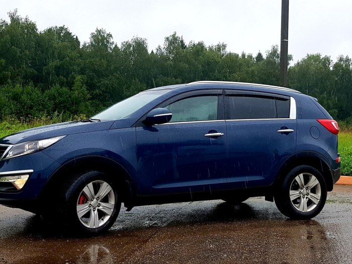 Kia Sportage 3 2012 тёмно синяя