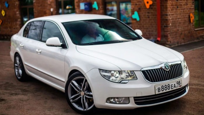 Skoda Superb 2014 белая