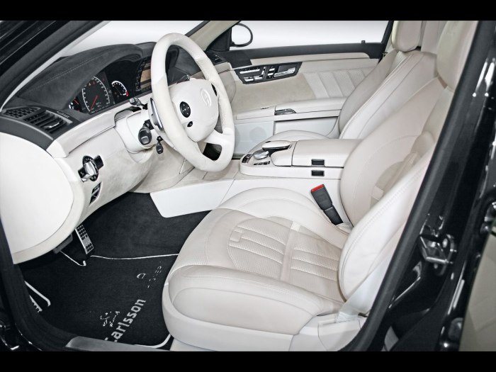 Mercedes Benz w221 салон белый