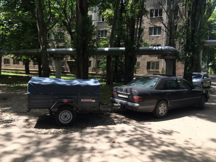 Мерседес 412 с прицепом
