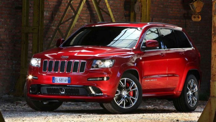 Jeep Grand Cherokee srt8 красный