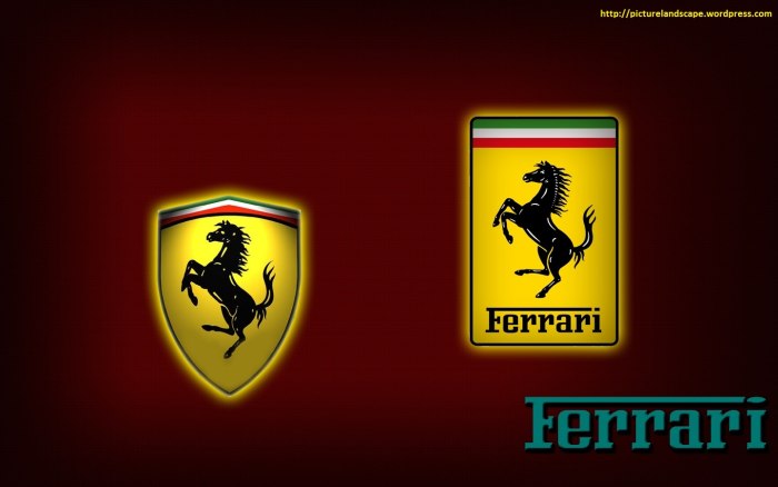 Знак Феррари на машине