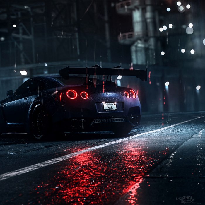 Nissan GTR r35 неон