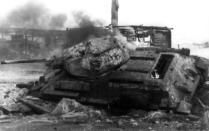Подбитые советские танки т-34