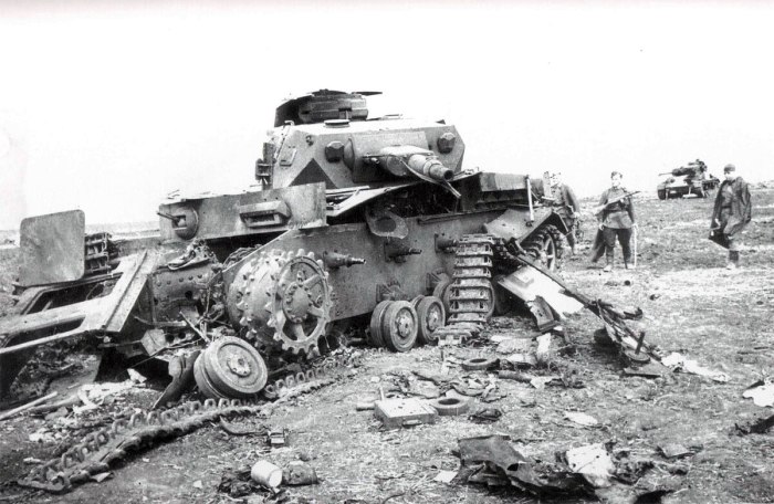 Подбитые немецкие танки 1941