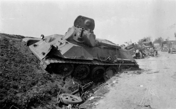 Подбитые танки РККА 1941