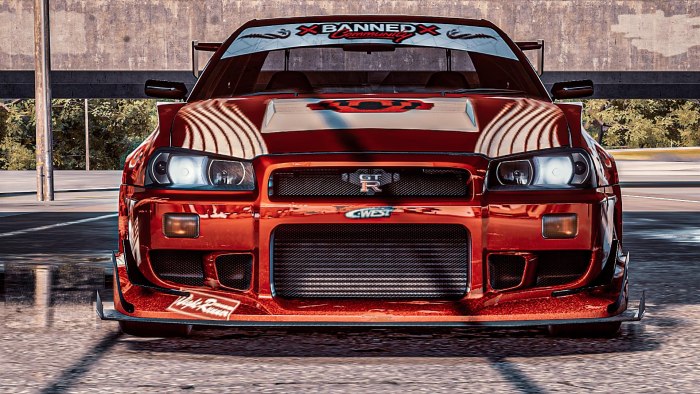 Nissan Skyline GTR r34 красный