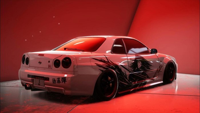 Nissan Skyline GTR r34 красный