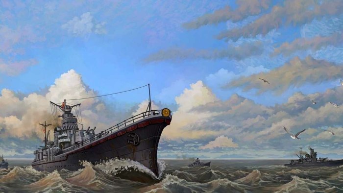 Военный корабль в море