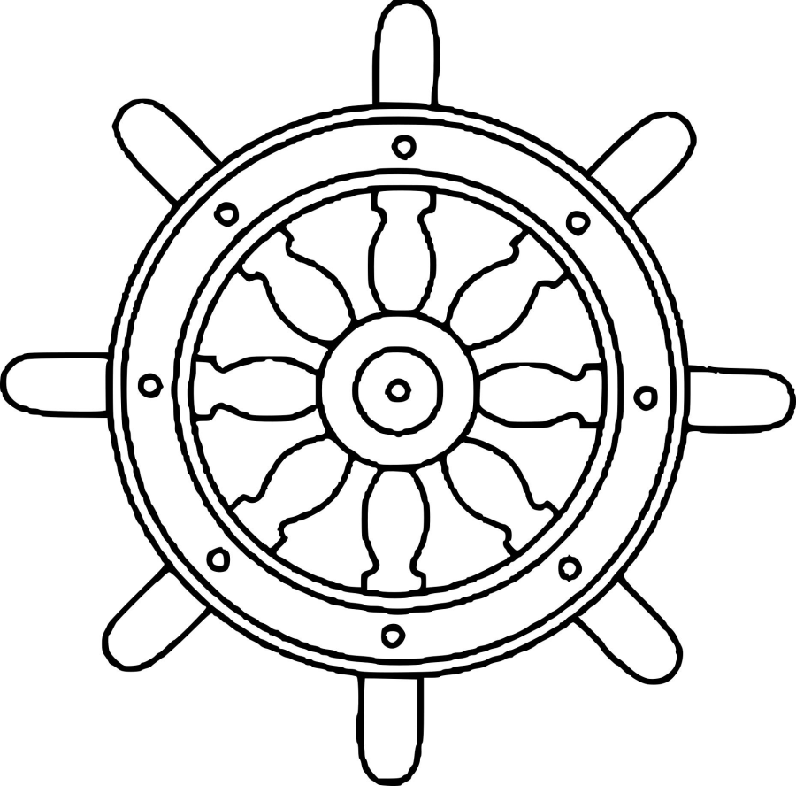 Штурвал раскраска