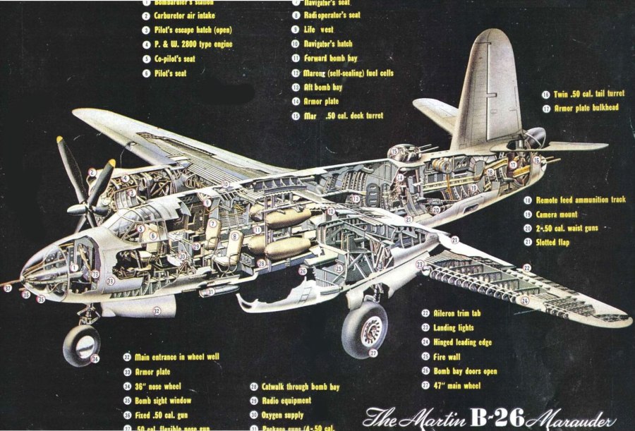 Б-26 Мародер в разрезе