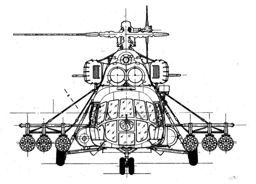 Чертежи военного вертолета
