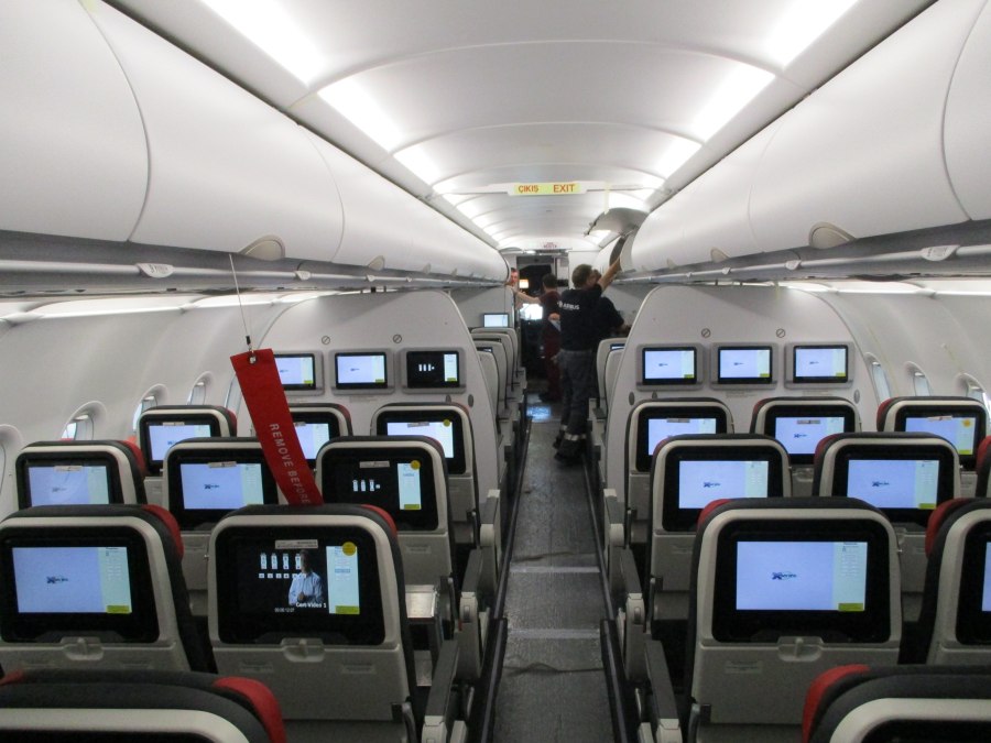 Airbus a321 Turkish Airlines салон
