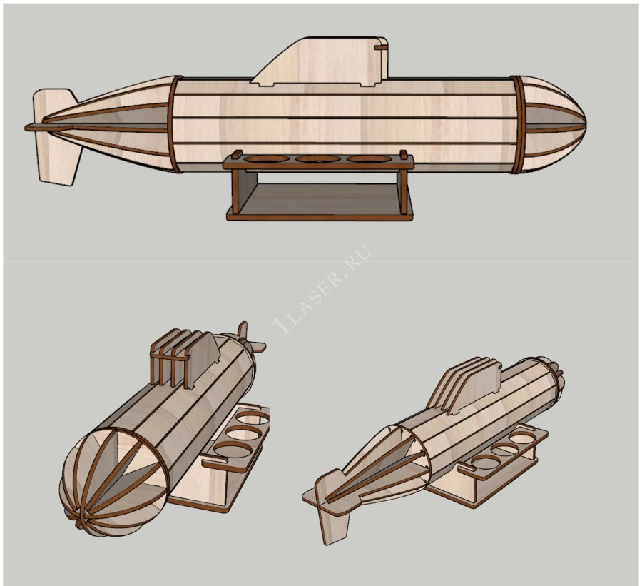 Пазл 3d подводная лодка